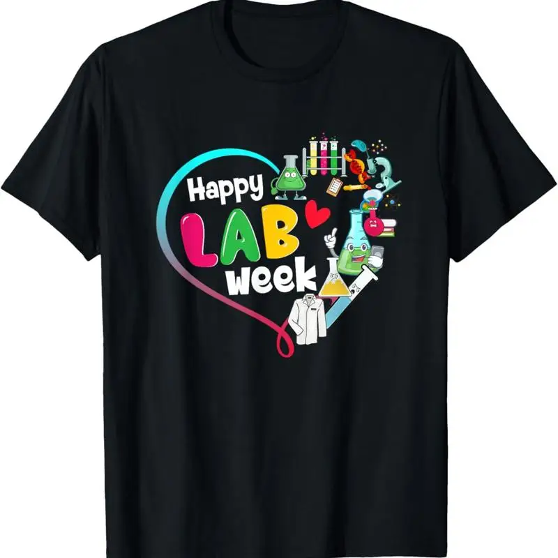 Medical Lab Week 2025 - Футболка для техников медицинских лабораторий Happy