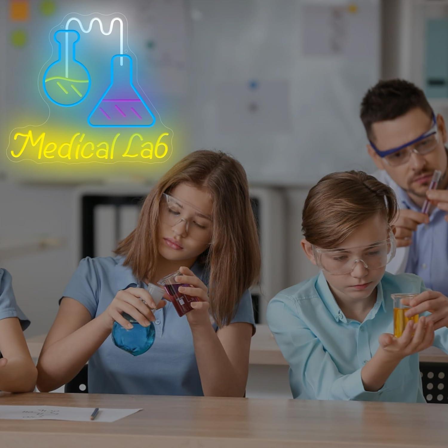 Неоновая вывеска для медицинск – обзор и цена Medical Lab And Science