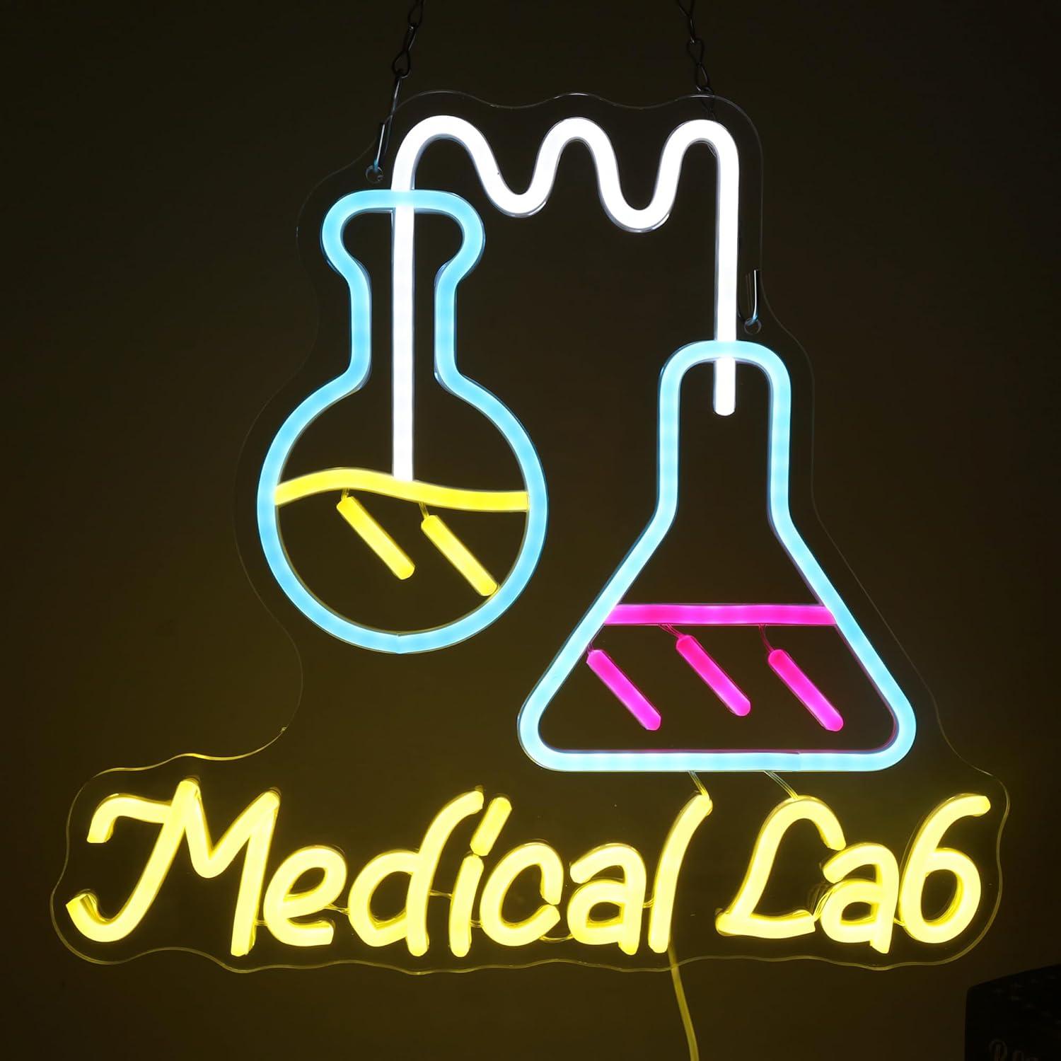 Неоновая вывеска для медицинск – обзор и цена Medical Lab And Science
